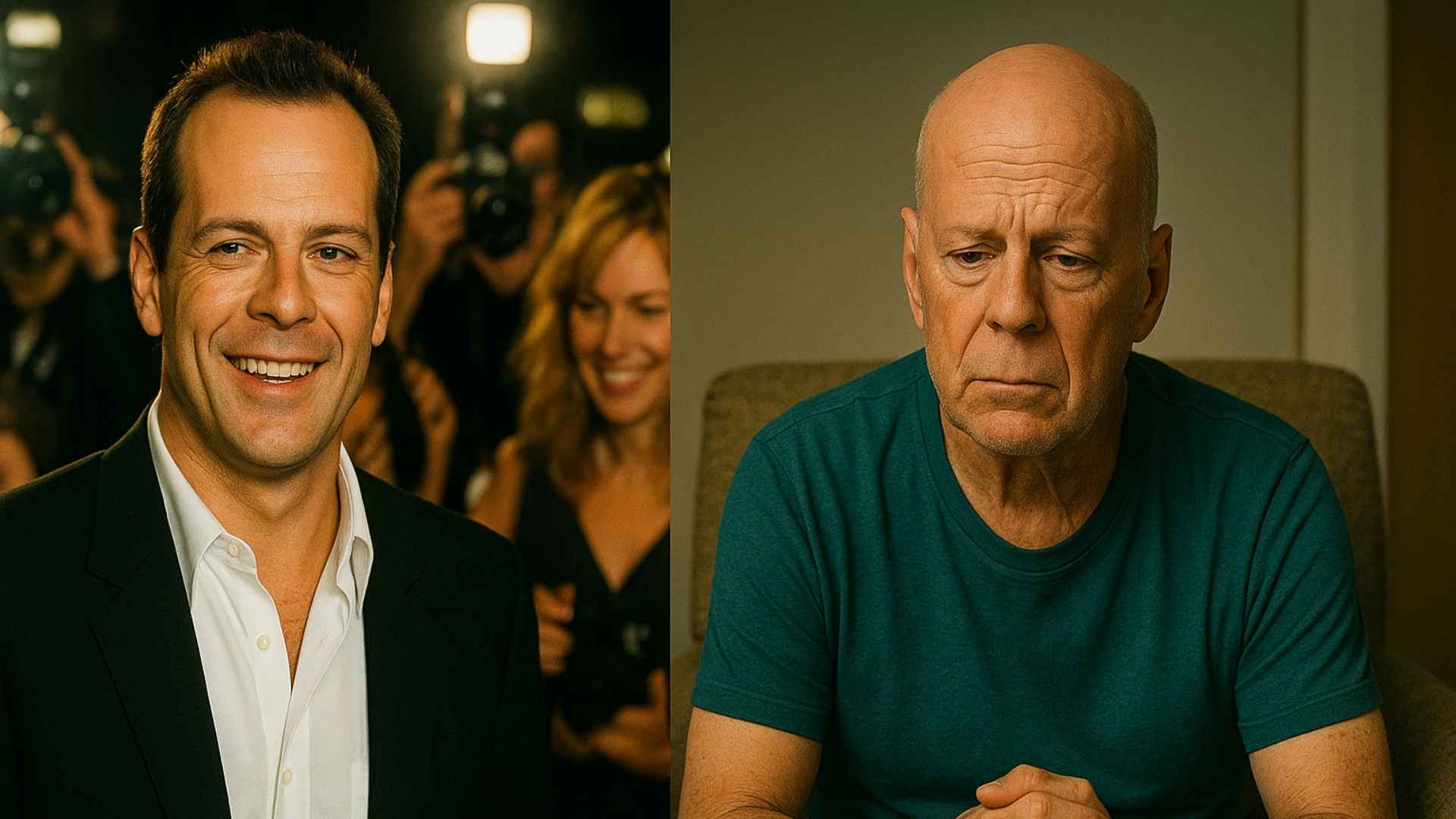 Emma Heming, esposa de Bruce Willis, junto a sus hijas brindando apoyo y momentos de cariño en la lucha contra la demencia frontotemporal. Imagen creada por Los Bonobos.