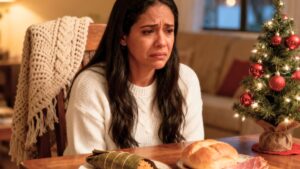 Persona migrante entre nostalgia y celebración durante fechas familiares