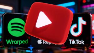 Ilustración del YouTube Recap 2025, el nuevo resumen anual de YouTube, creada para la noticia de Los Bonobos.