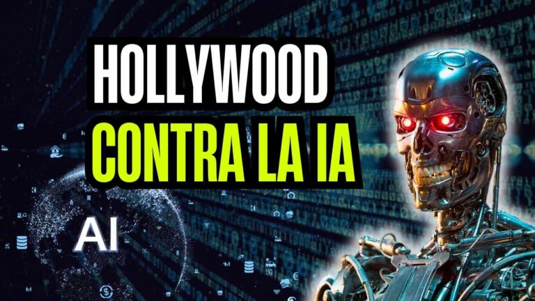 Seedance 2.0 de ByteDance enfrentando a Hollywood en la nueva guerra del cine contra la inteligencia artificial, imagen conceptual creada por Los Bonobos.