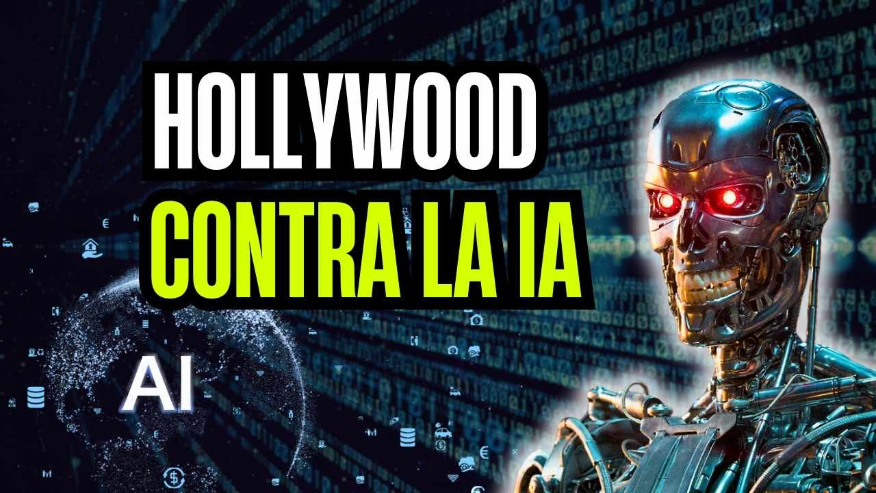 Seedance 2.0 de ByteDance enfrentando a Hollywood en la nueva guerra del cine contra la inteligencia artificial, imagen conceptual creada por Los Bonobos.