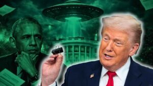 Donald Trump anuncia desclasificación de archivos sobre OVNIs y vida extraterrestre tras declaraciones virales de Barack Obama – Imagen creada por Los Bonobos