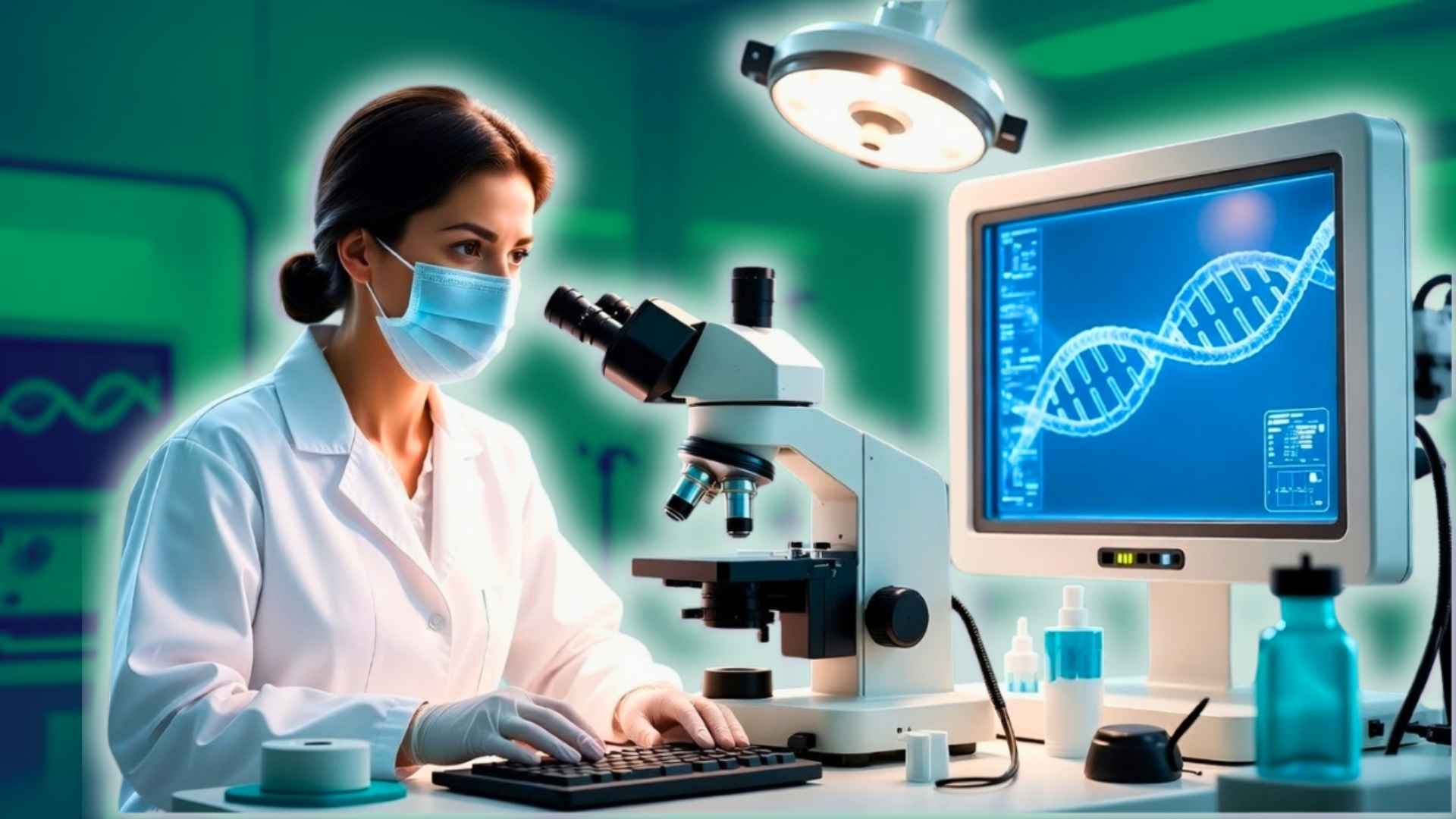 Ilustración conceptual de edición genética con CRISPR modificando ADN humano, representando el debate entre curar enfermedades y crear una élite genética
