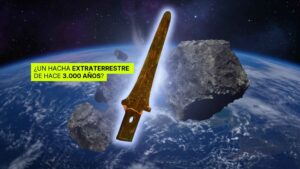 Hacha antigua hecha con hierro de meteorito encontrada en Sanxingdui China que demuestra uso de metal extraterrestre hace 3000 años por Los Bonobos