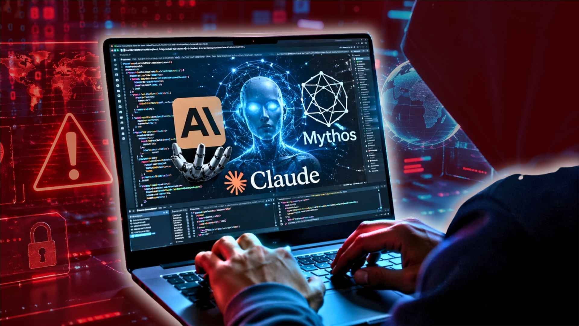 Ilustración conceptual de Mythos, inteligencia artificial avanzada capaz de detectar vulnerabilidades y automatizar ciberataques, analizada por Los Bonobos
