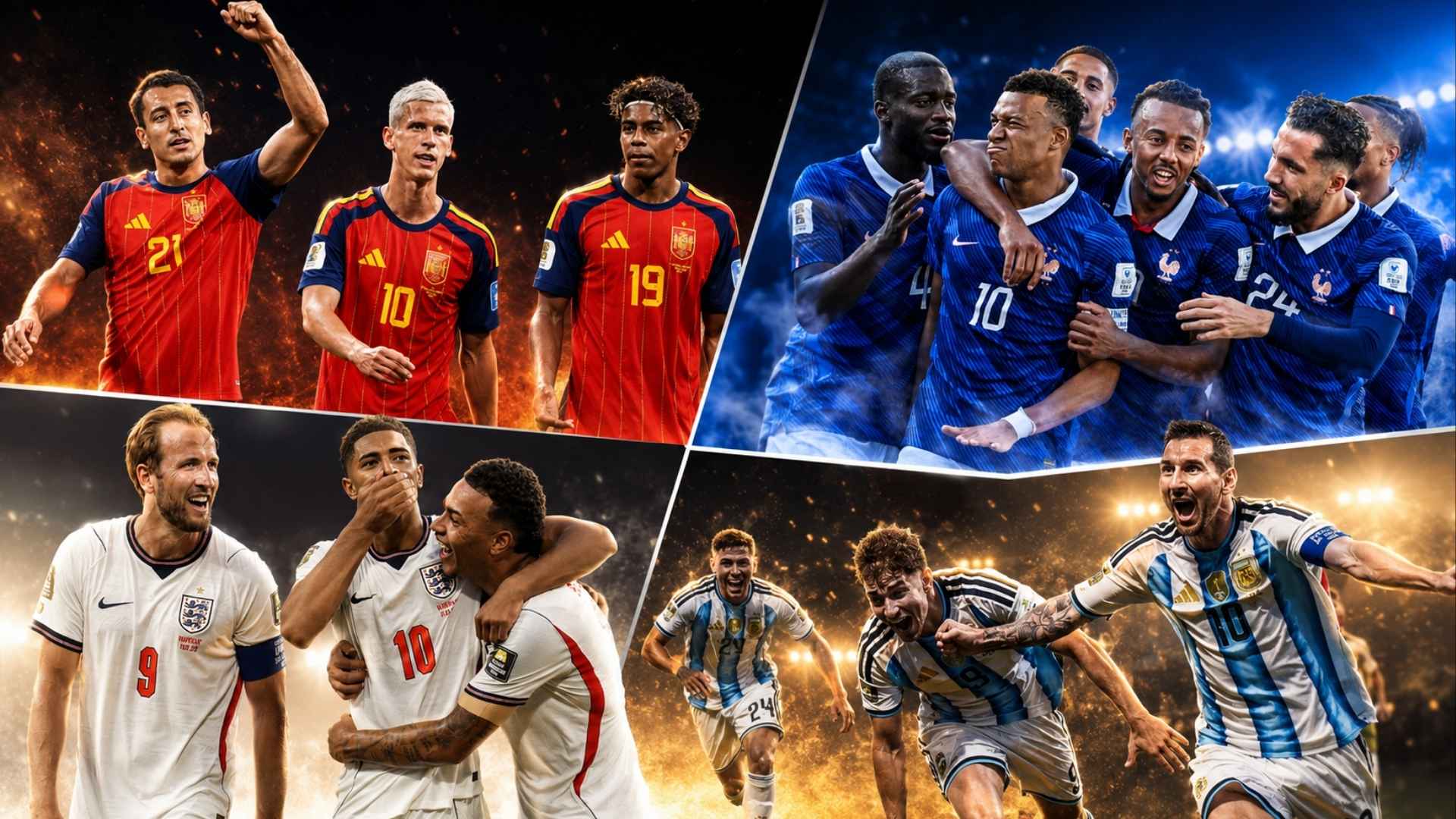 Argentina, Francia, España e Inglaterra: las cuatro selecciones del Top 4 del ranking FIFA que llegaron a semifinales del Mundial 2026